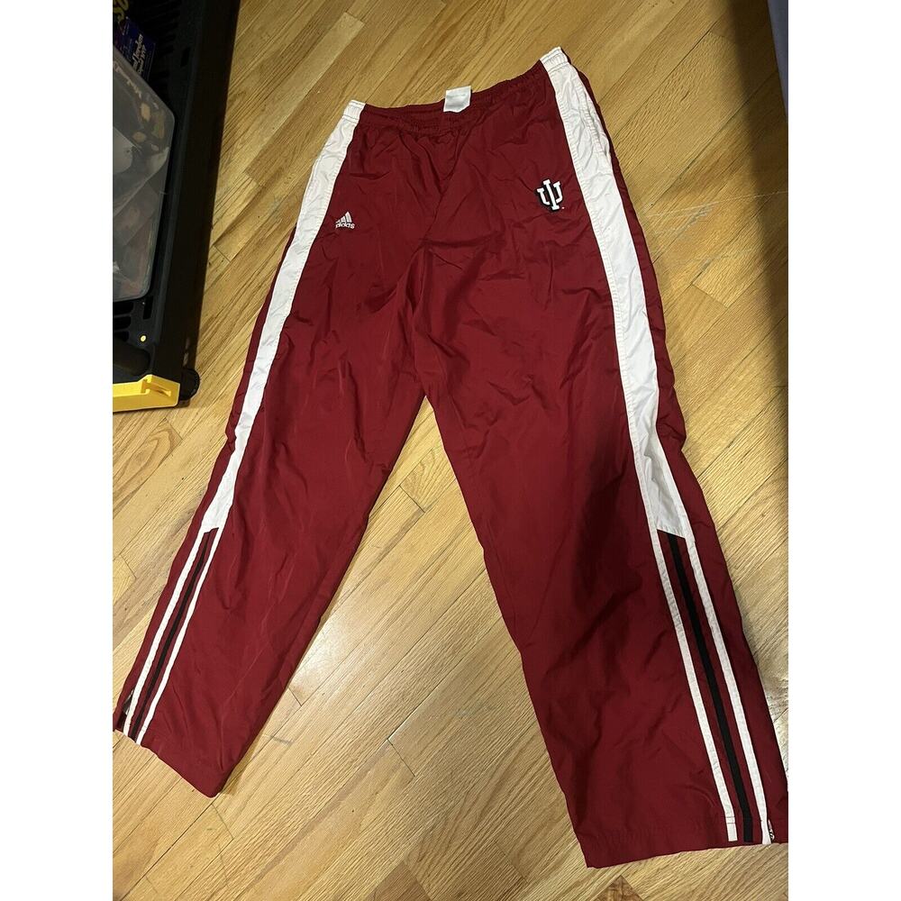 Adidas Indiana Hoosiers Basketball Track Pants Size Medium Vintage Style